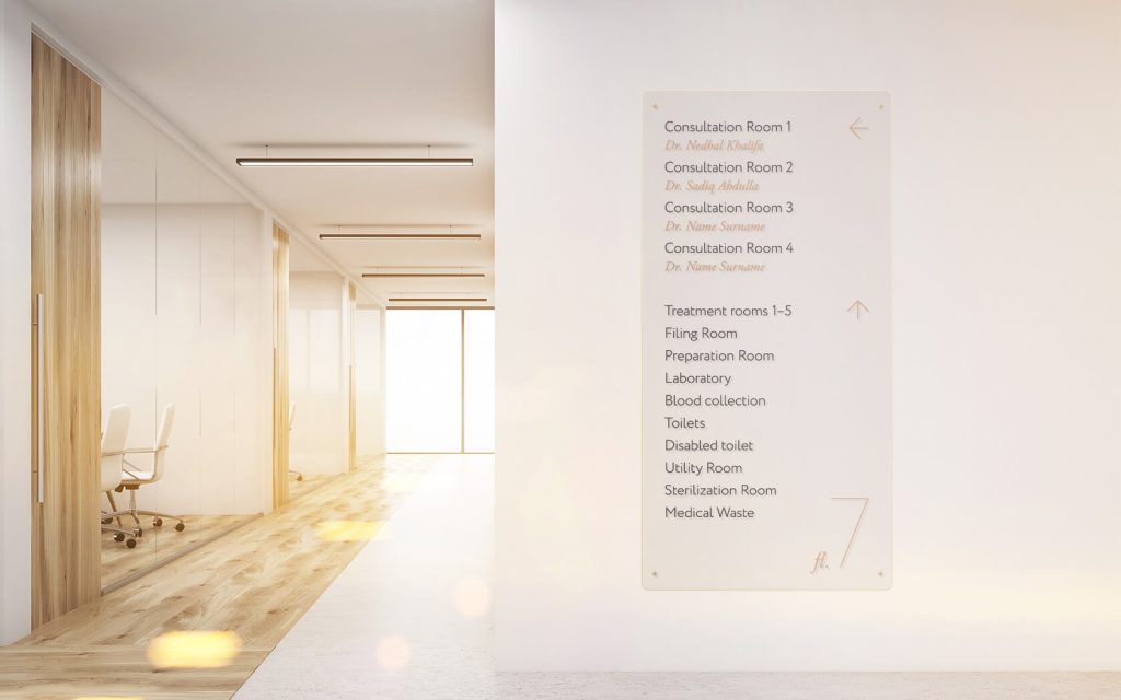Derma One. Directory sign