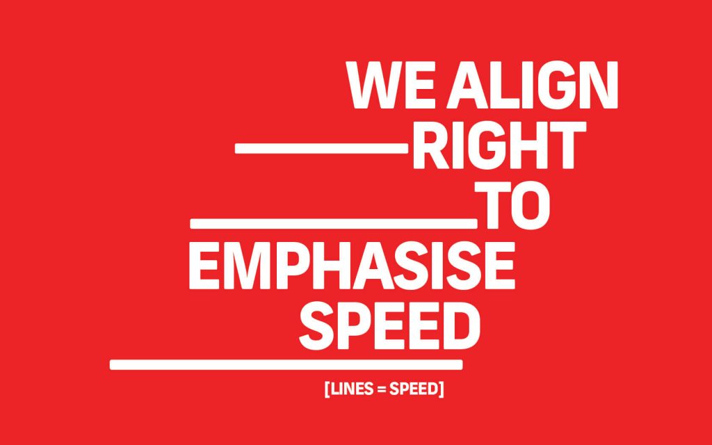 XLR8. Typography alignment