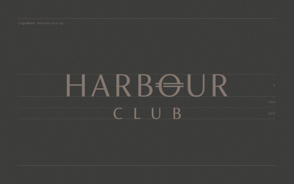 Harbour Club. Logo mark with architectural grid