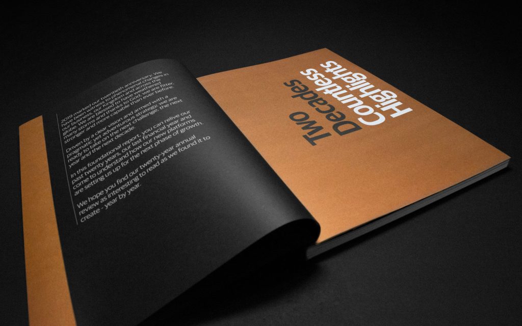 GFH Annual Report 2019. Section divider spread