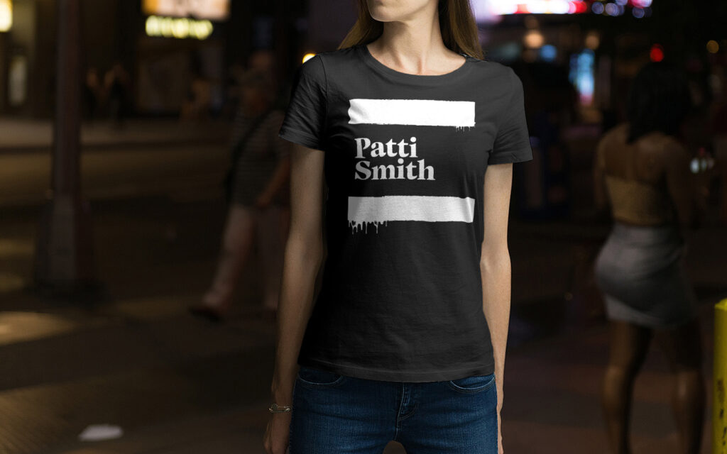 Black Stripe. Branded t-shirt for Lady