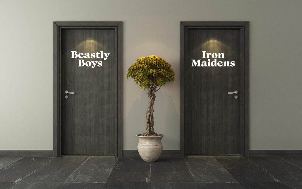 Black Stripe. Toilet Sign