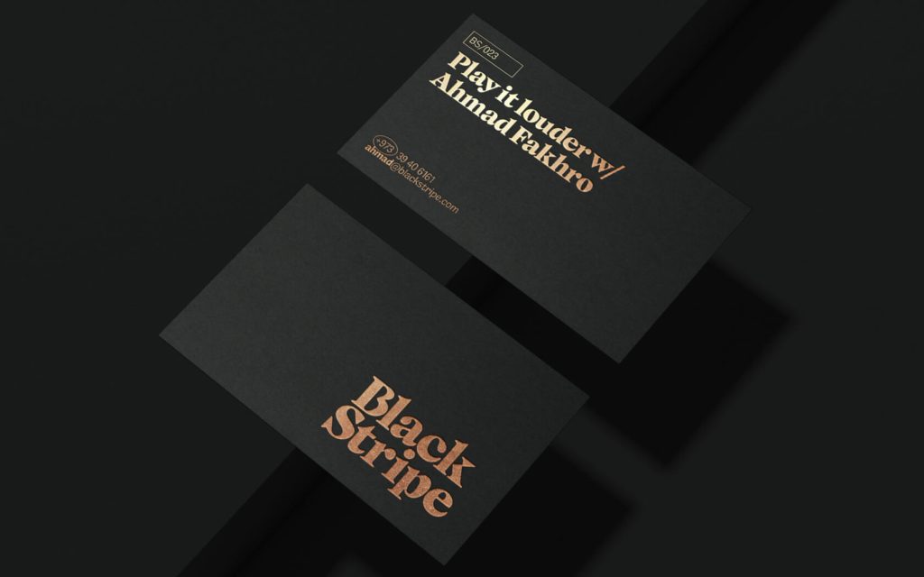 Black Stripe. Business Card