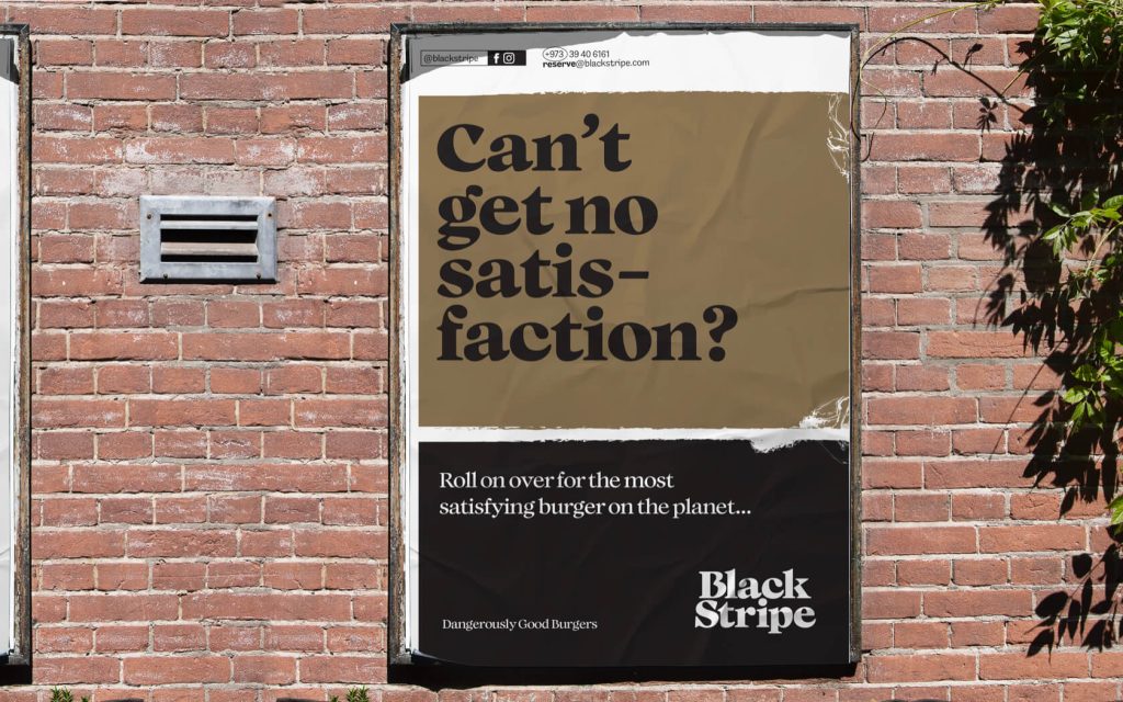 Black Stripe. Wall Poster
