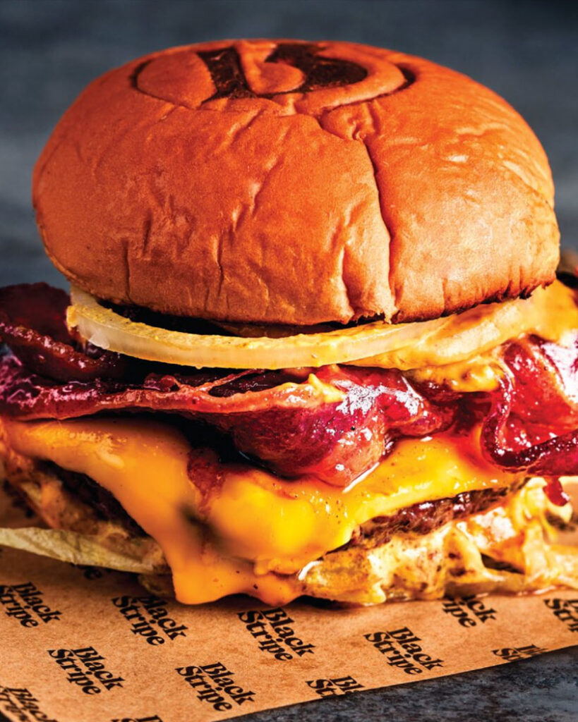 Black Stripe. Burger Image
