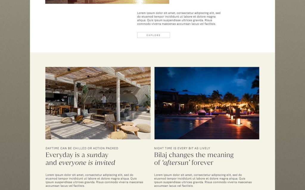 Bilaj. Website - Pages Layout