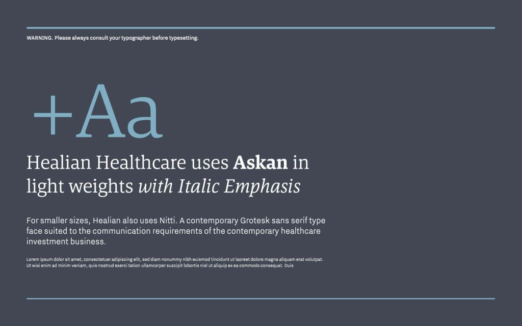 Healian brand typeface