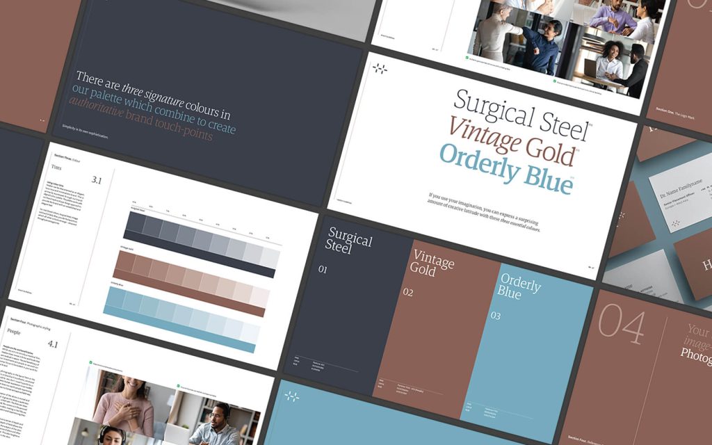 Healian brand guidelines spreads