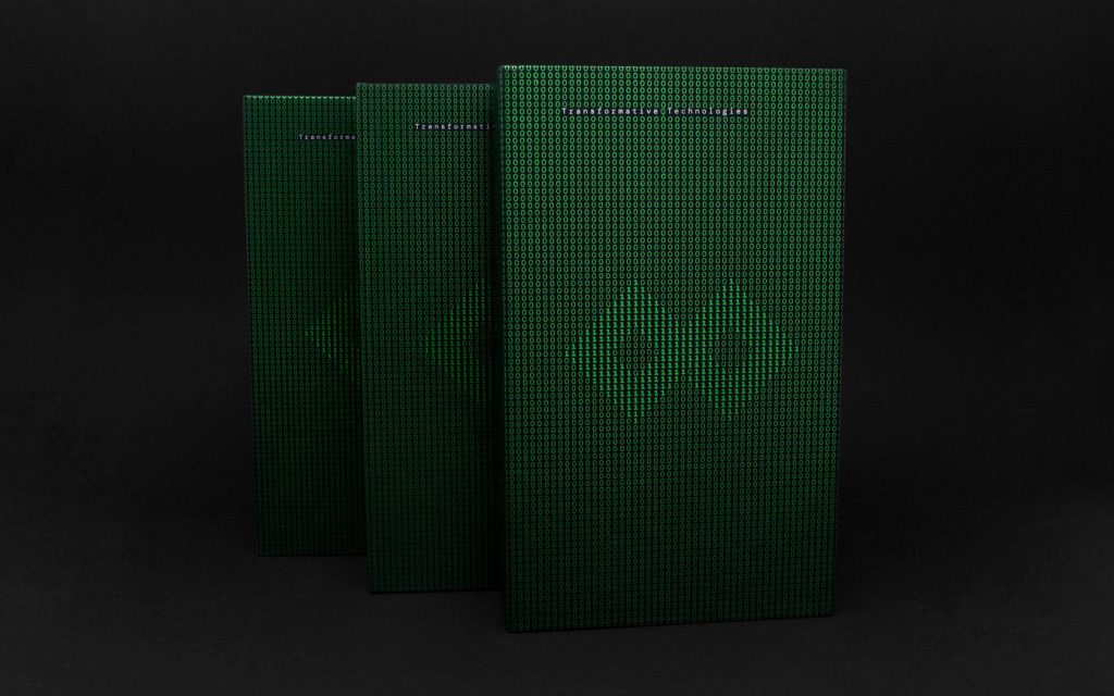 GFH Calendar 2021. Boxes with green foil treatment