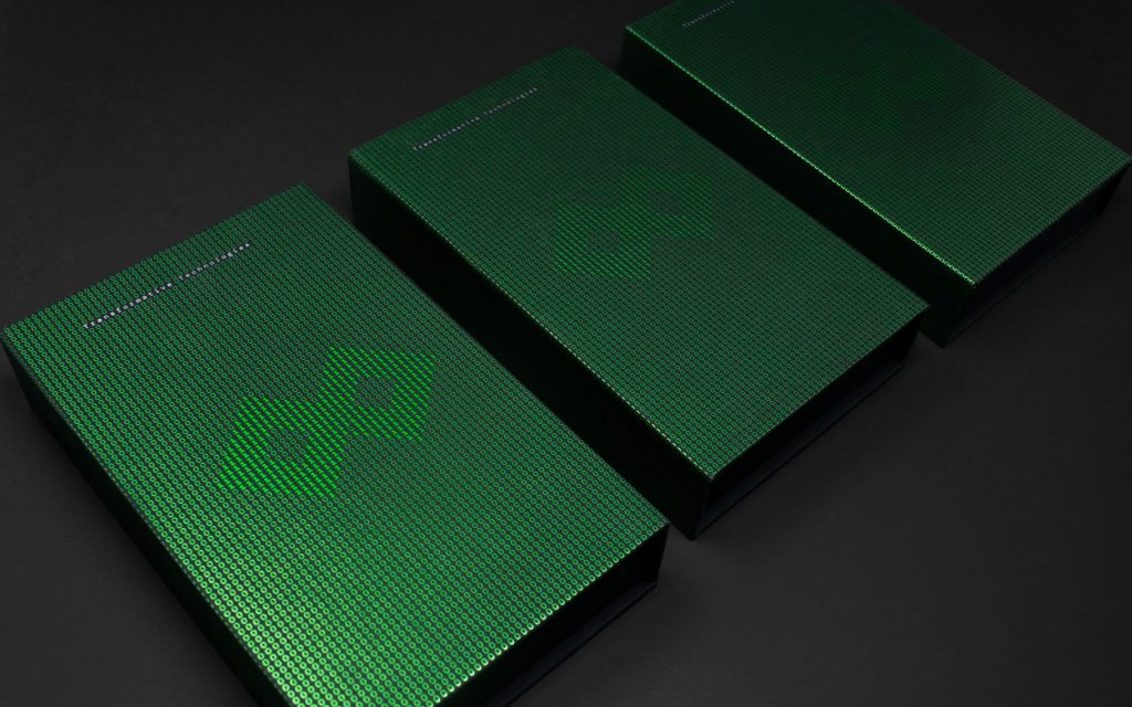 GFH Calendar boxes with green foil treatment