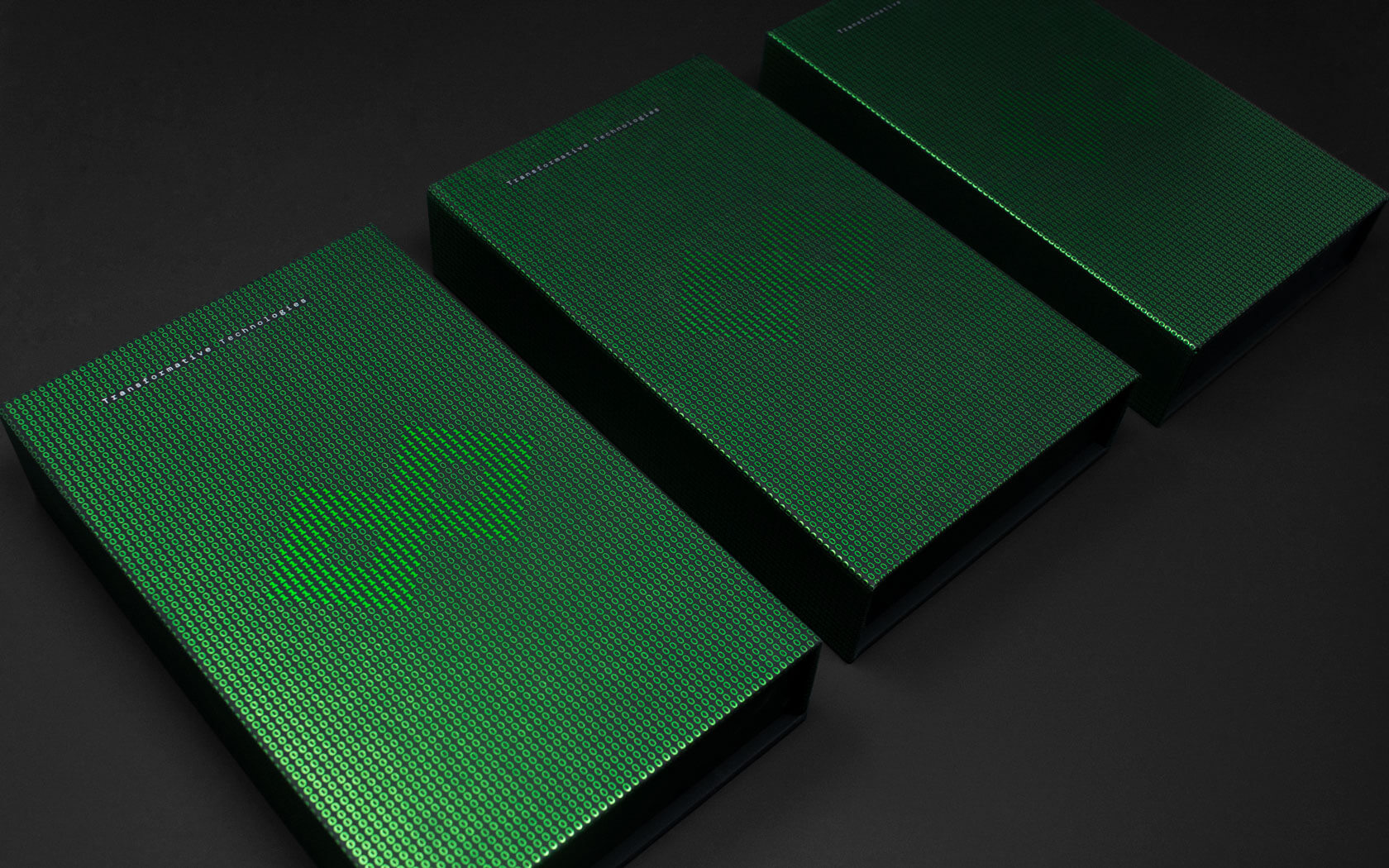 GFH Calendar boxes with green foil treatment