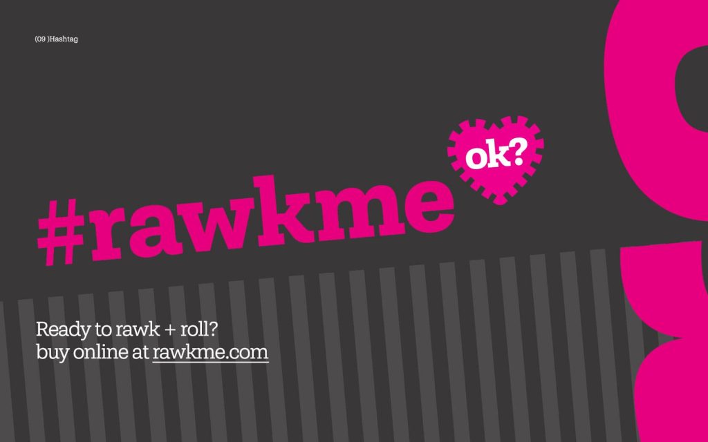 Rawk hashtag style