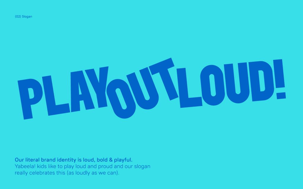 Yabeela! Slogan in blue
