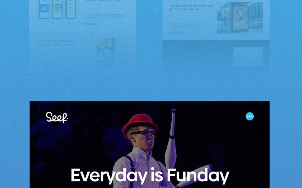 Seef. Web Homepage Layout