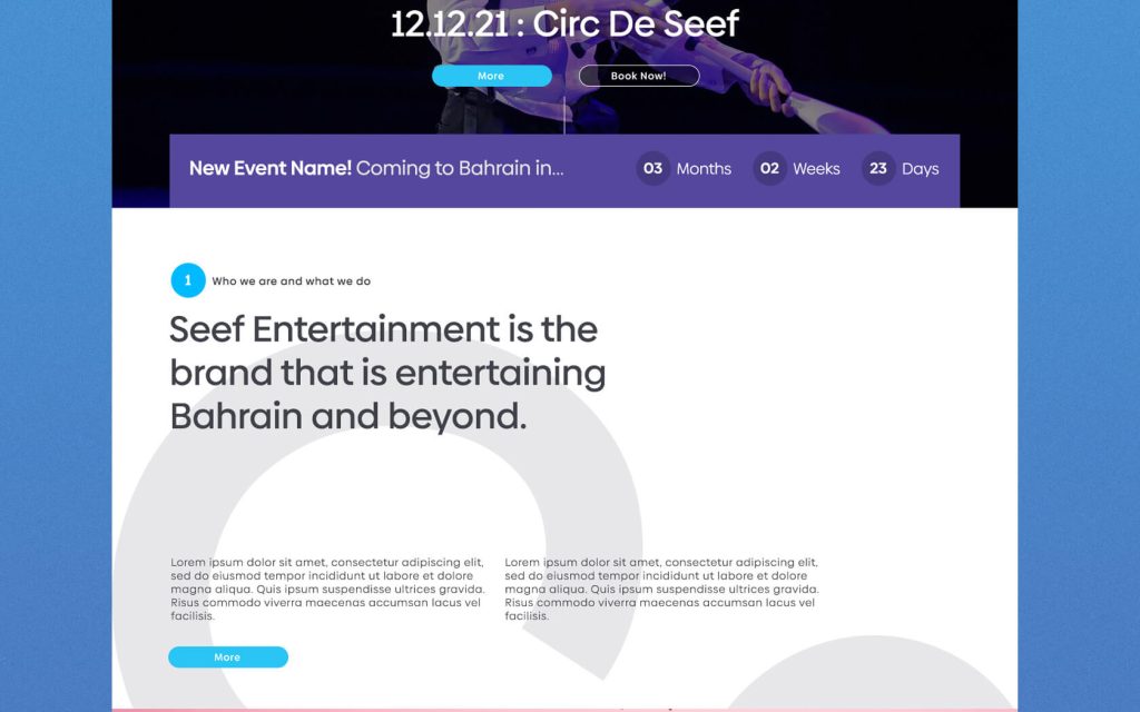 Seef. Web page layout with device