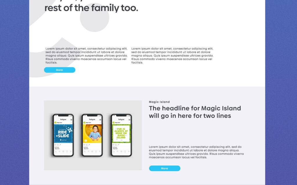Seef. Web layout with device and banner