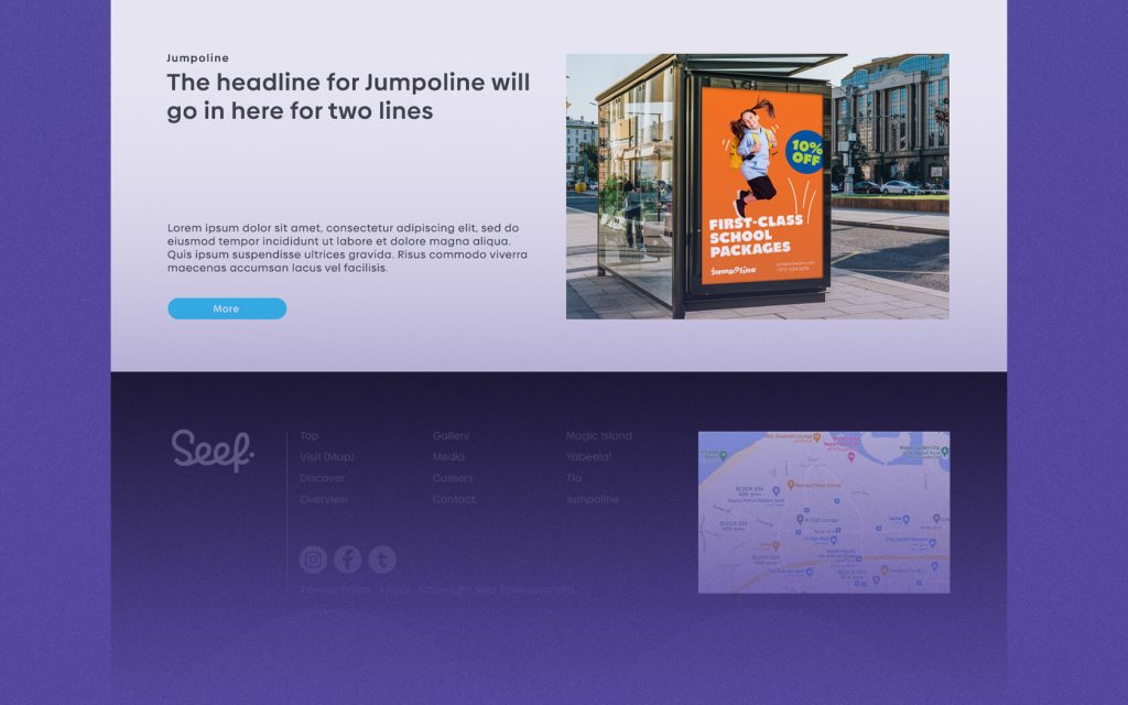 Seef. Web footer