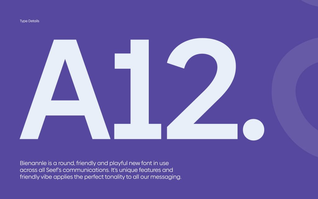 Seef. Brand font description