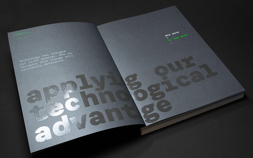 Large text with special print treatment