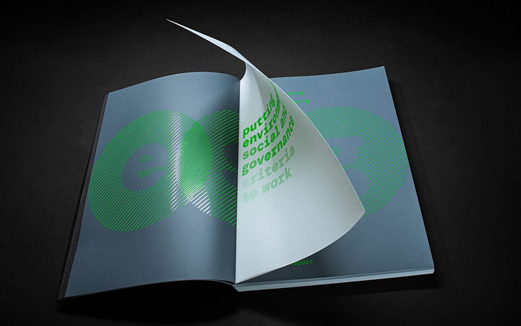 ESG Section divider with translucent paper