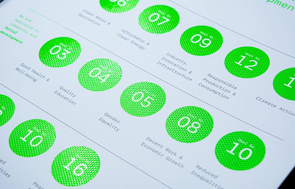 Circles with special print treatment