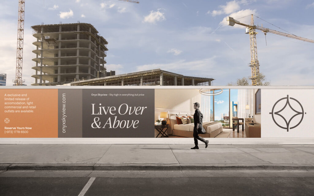 Onyx Skyview. Hoarding example