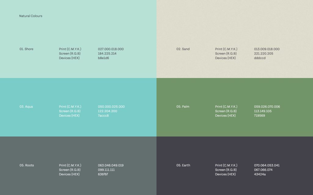 Ras Hayan. Brand Colours
