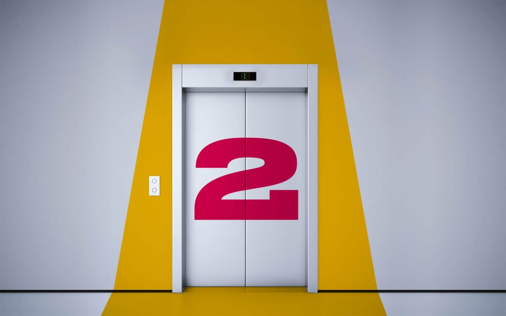 Epix. Elevator lobby branding