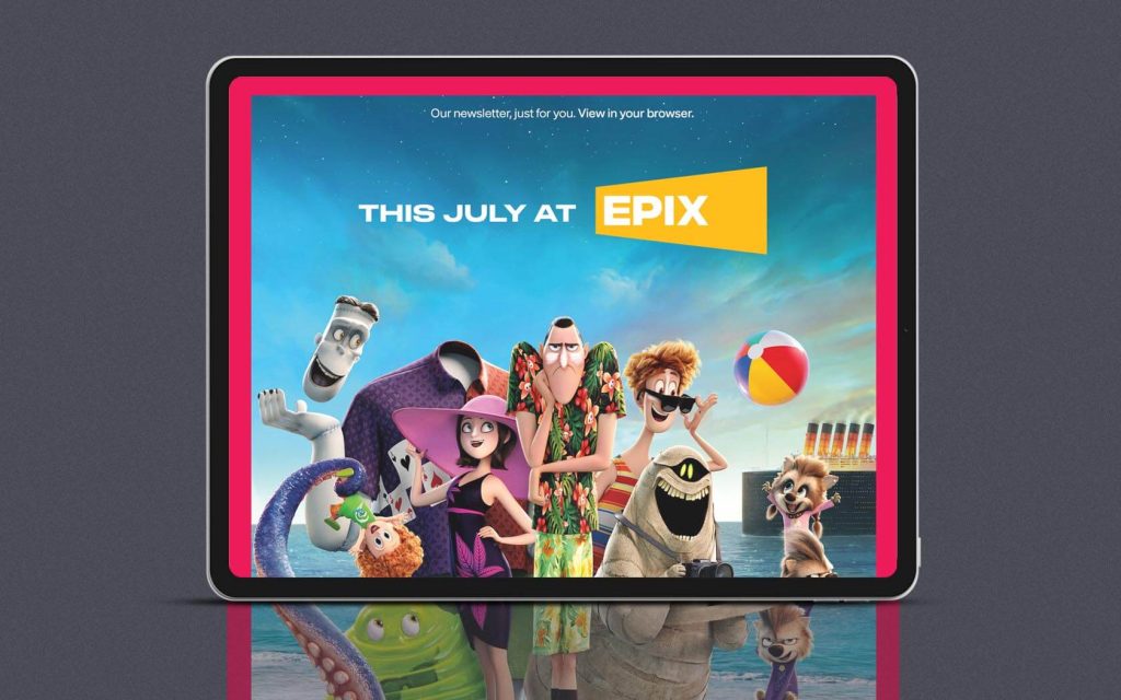 Epix. Newsletter in browser