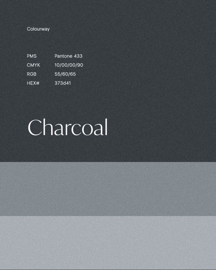 Khaleeji. Brand colour in charcoal