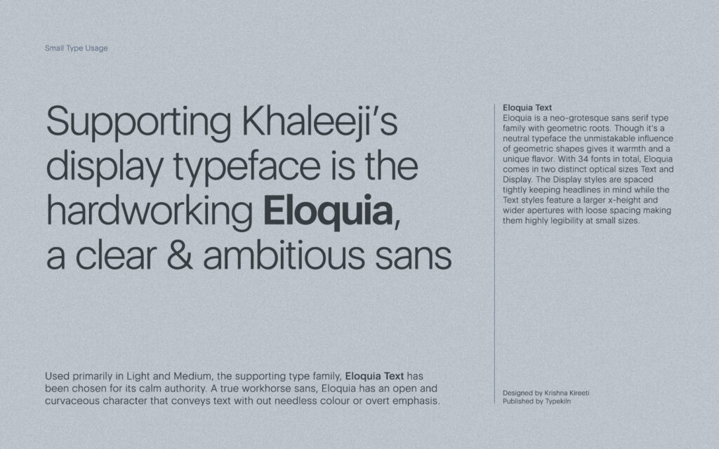 Khaleeji. Body Copy font