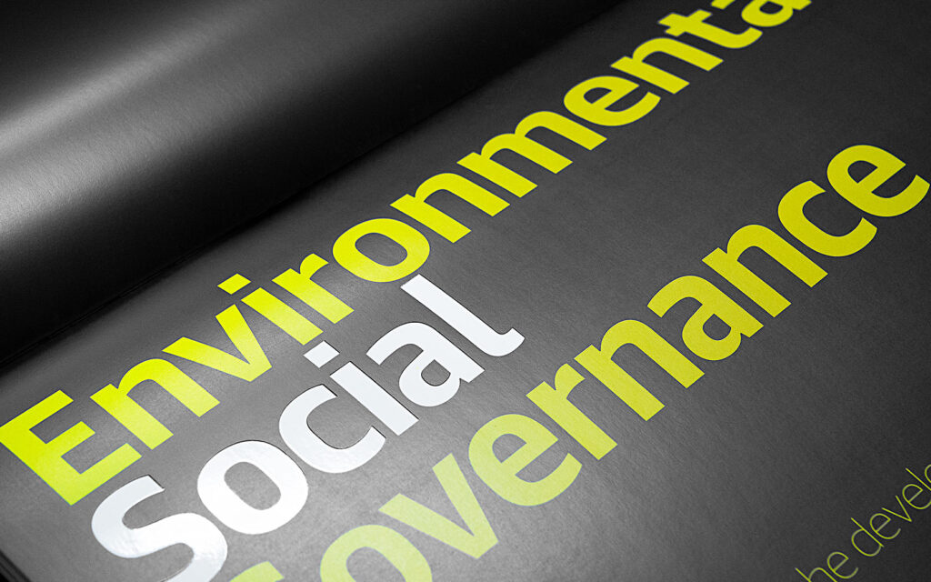 GFH Annual Report 2022. ESG Section divider spread