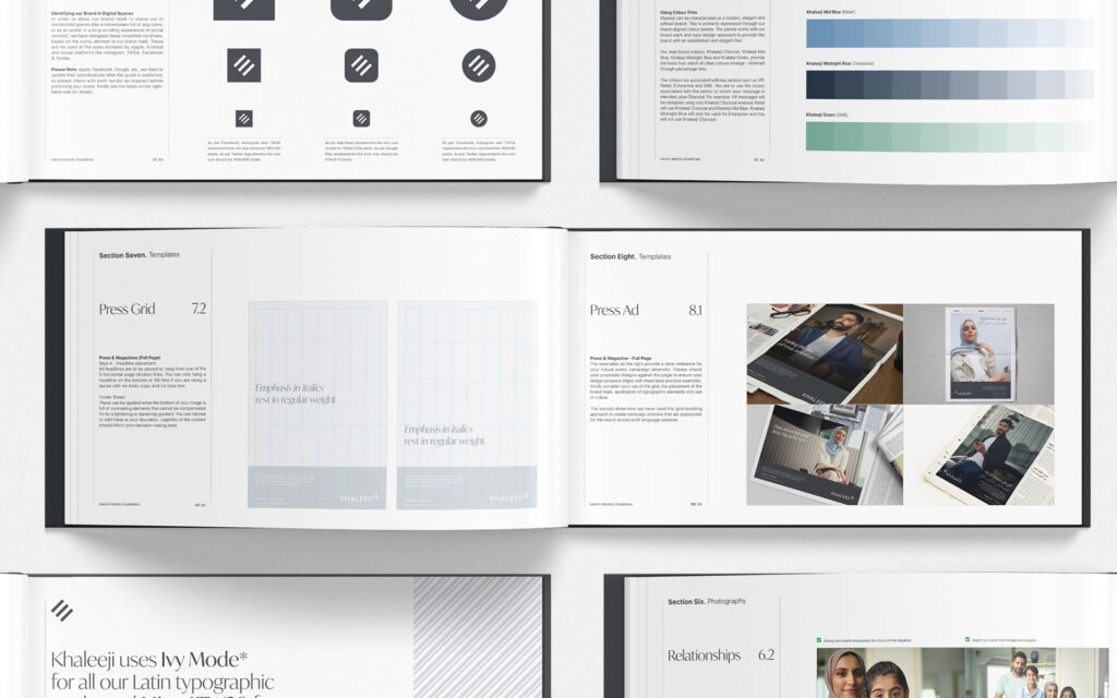Khaleeji. Brand Guidelines spreads
