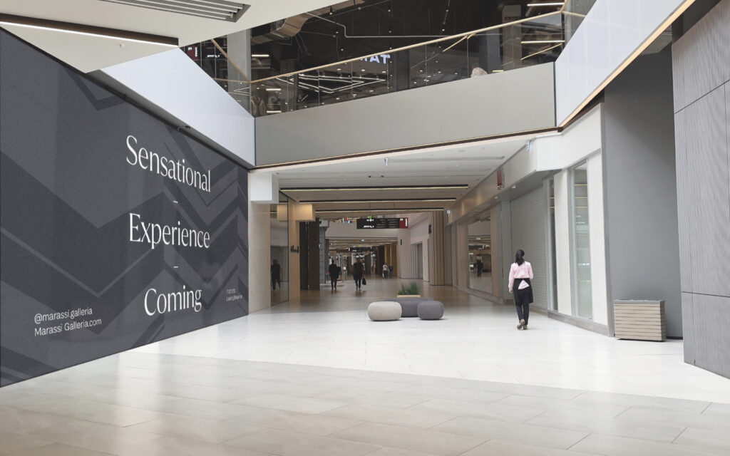 Marassi Galleria. Shop Hoardings