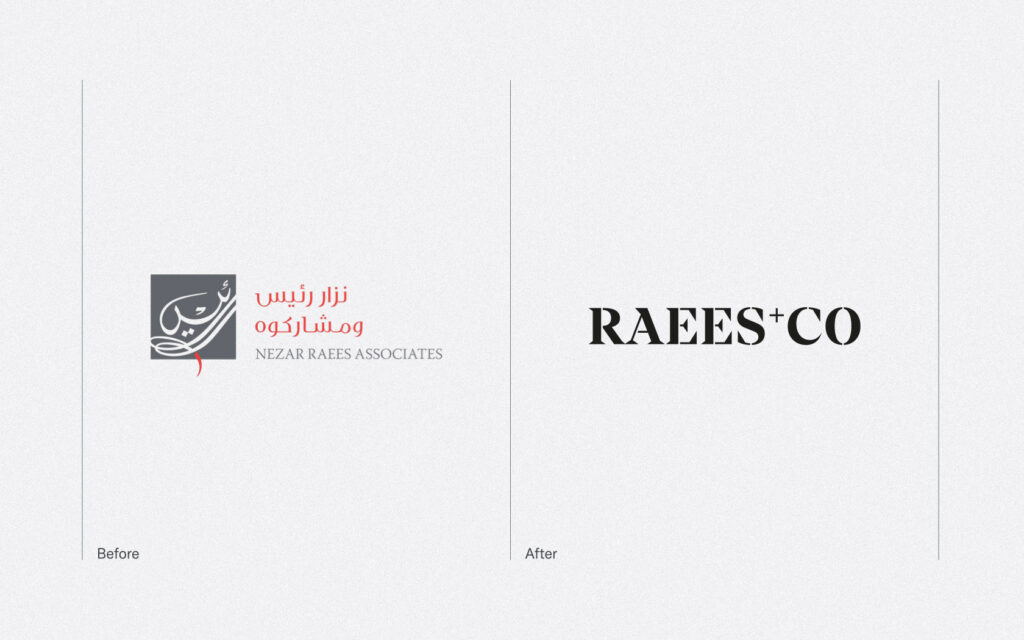 Rates & Co. Before and after logo