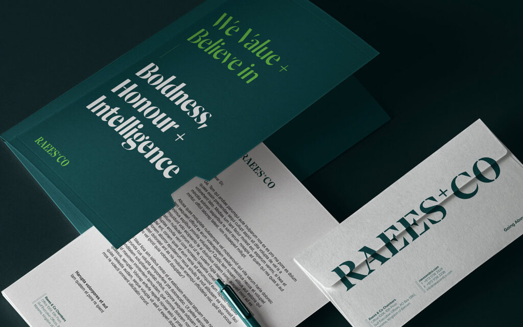 Raees & Co. Stationery examples