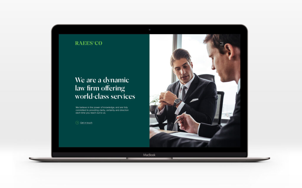 Raees & Co. Website homepage