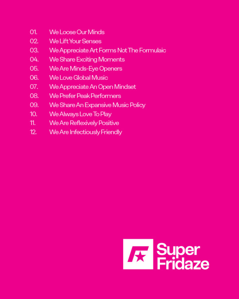 Super Fridaze. Brand tone of voice examples