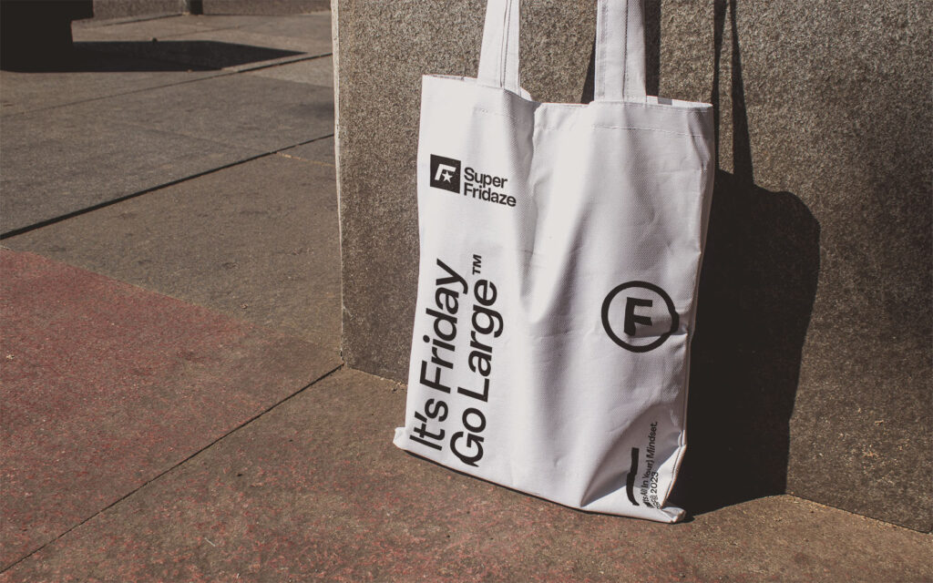 Super Fridaze. Branded bag