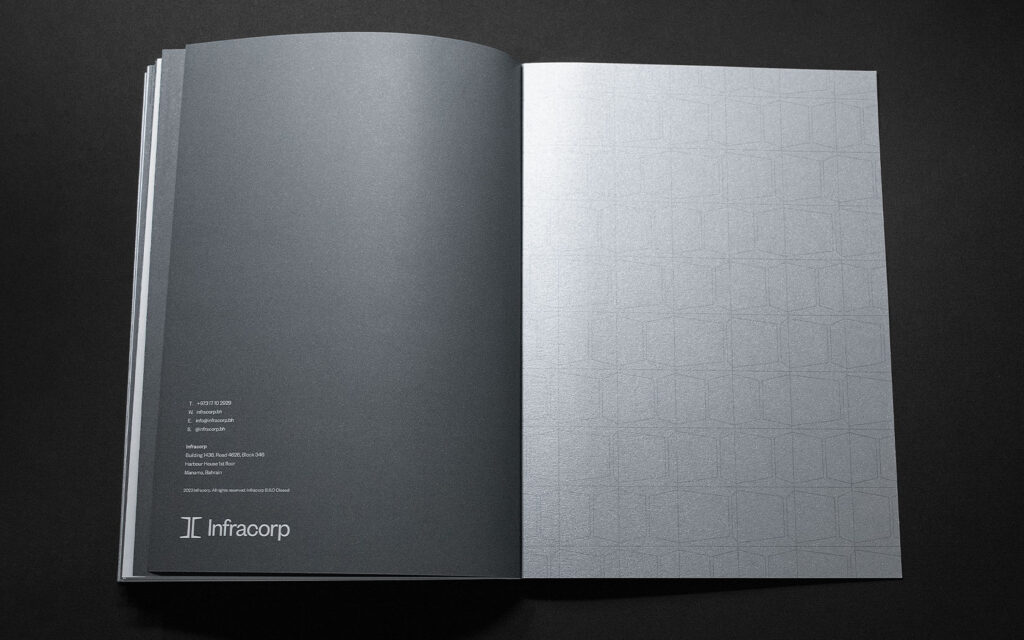 Infracorp Brochure. Back cover inside spread