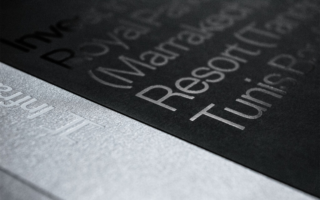 Infracorp. Brochures cover foil in detailed view