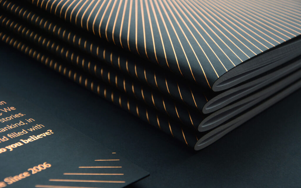 Unisono's notebook foiling detail