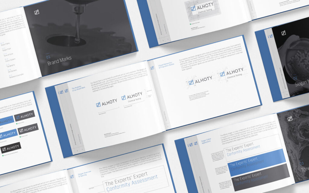 Alhoty. Brand guideline spreads