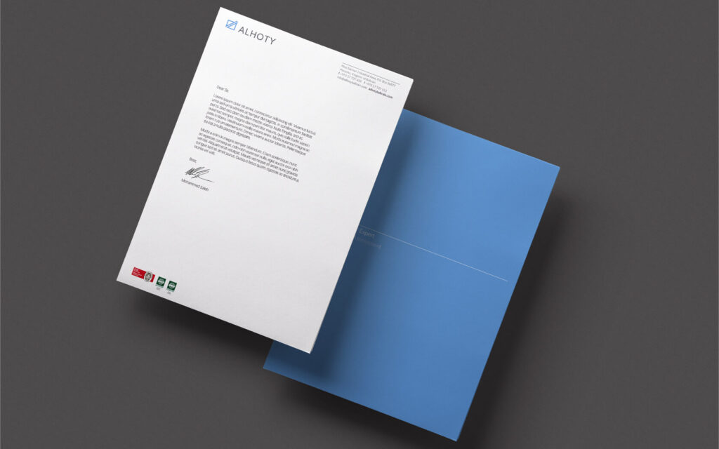 Alhoty. Letterhead