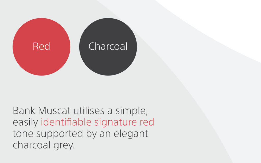 Bank Muscat. Brand Colours