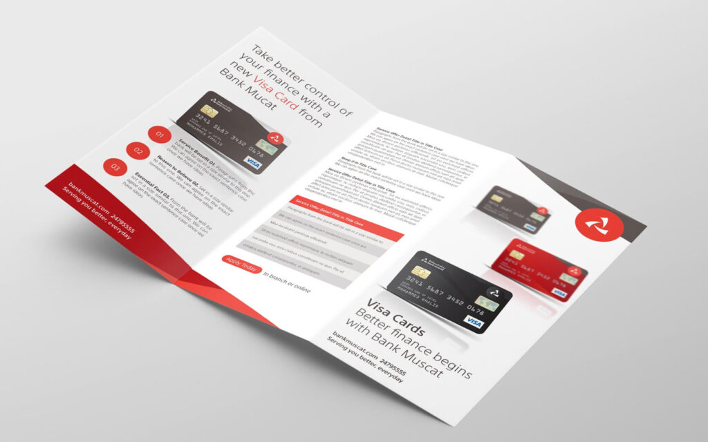 Bank Muscat. Leaflet example