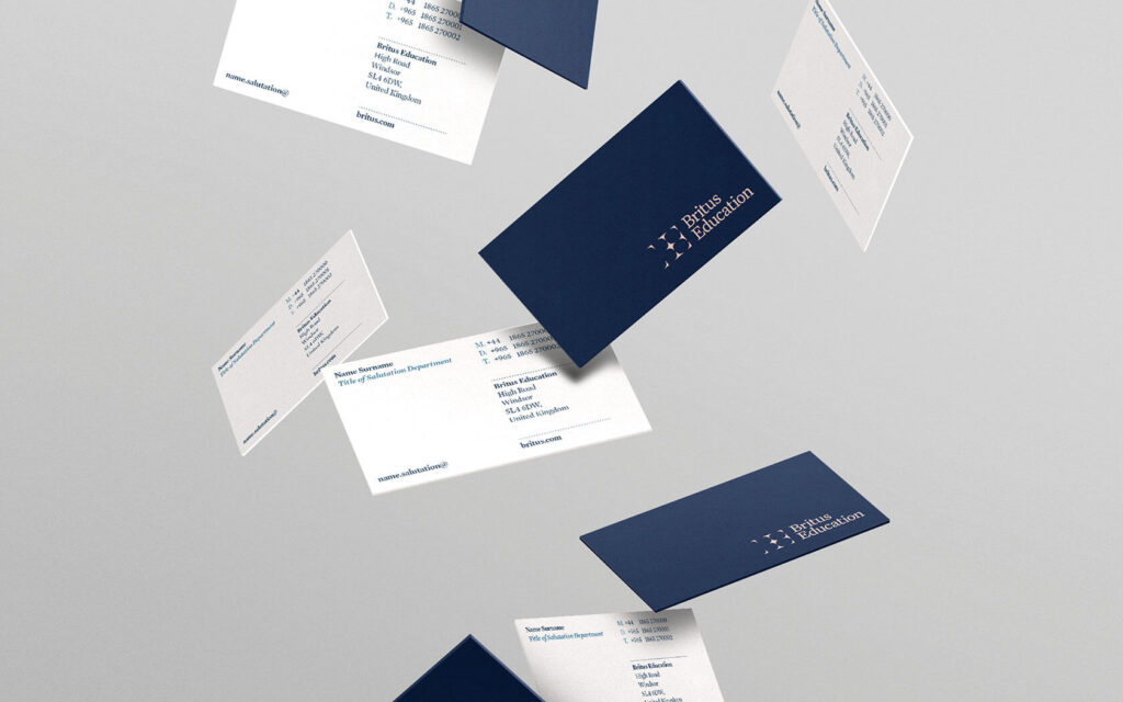 Britus Education. Business card example