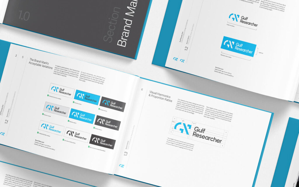 GRE. Brand Guideline logo variation spread