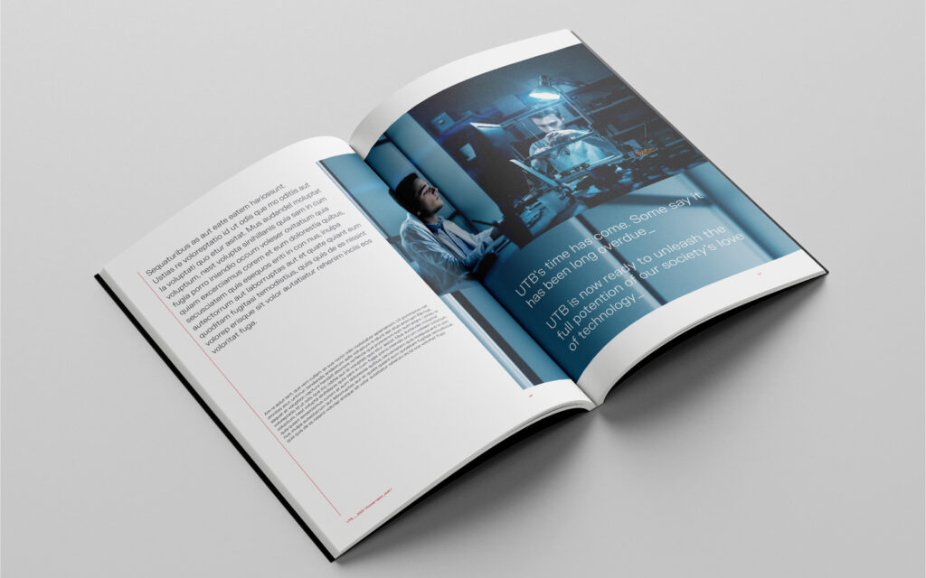 UTB Report. Layout spread