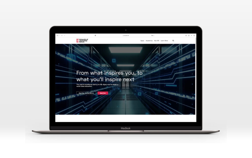 UTB. Website Homepage